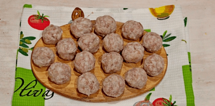 Induced cooked meatballs