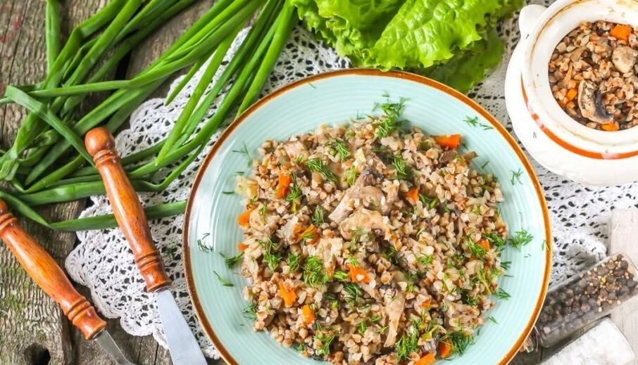 Classic diet with buckwheat